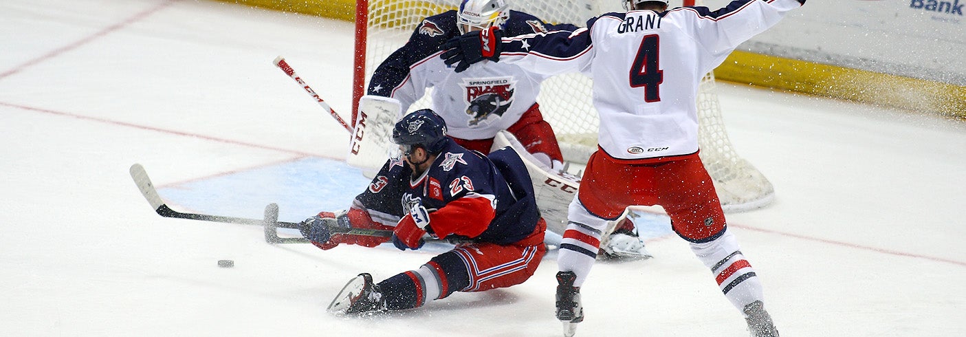 Falcon Goaltender Frustrates Wolf Pack
