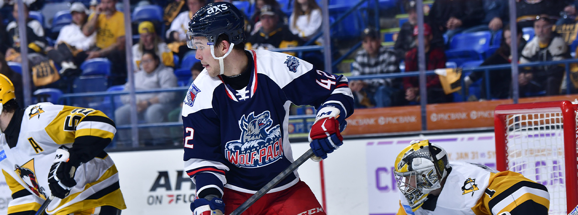 WOLF PACK DROP 2-1 DECISION TO PENGUINS IN SEASON OPENER