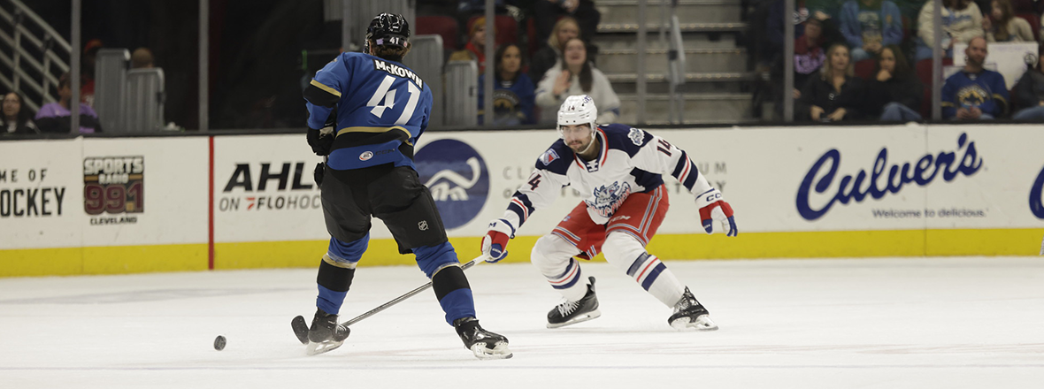 GABE PERREAULT LEADS COMEBACK CHARGE AS WOLF PACK BEAT MONSTERS 3-2