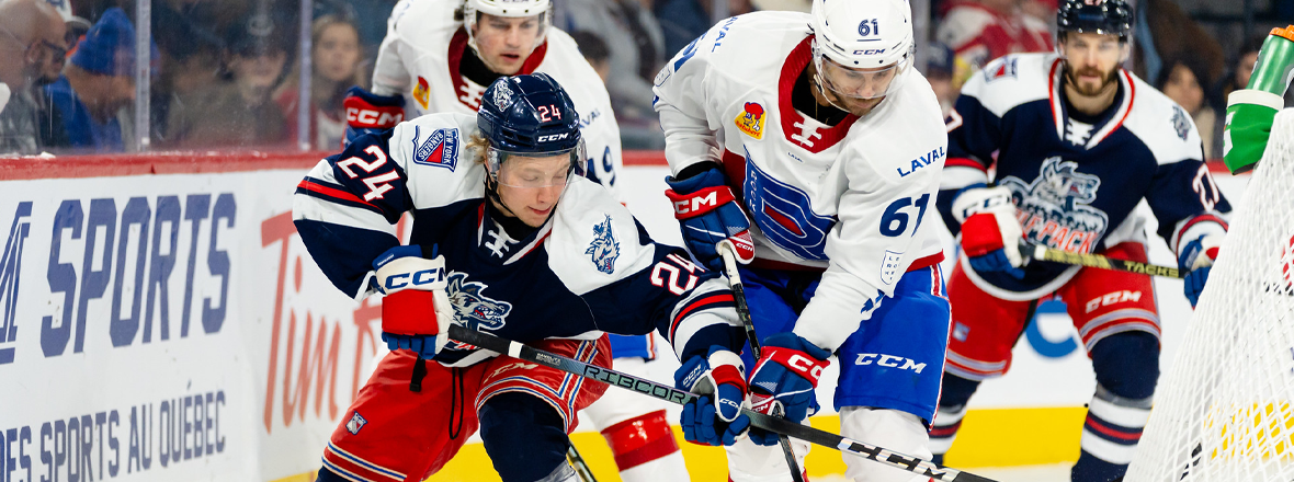 WOLF PACK’S EIGHT-GAME POINT STREAK COMES TO HALT IN LAVAL