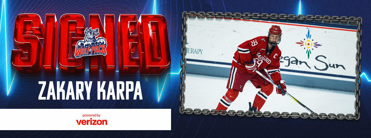 WOLF PACK SIGN FORWARD ZAKARY KARPA TO ONE-YEAR DEAL
