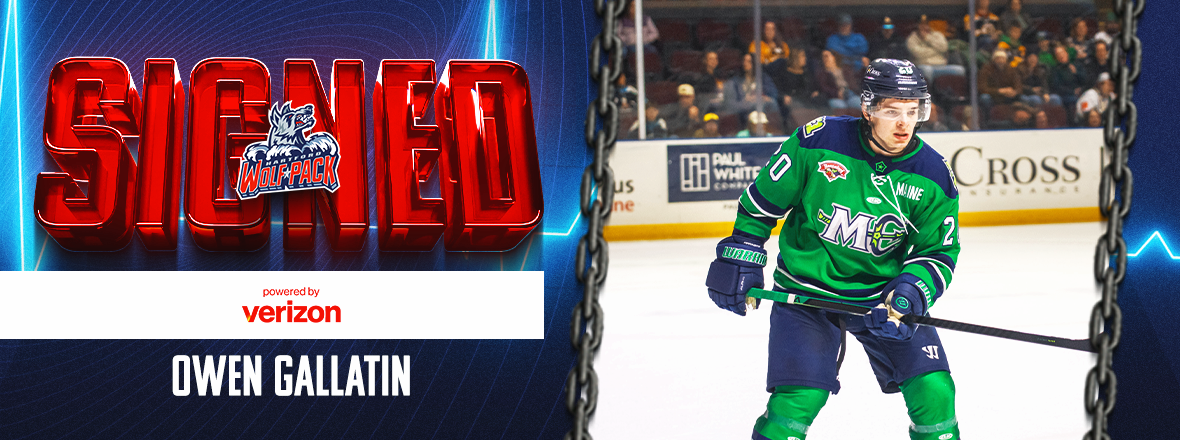 WOLF PACK SIGN DEFENSEMAN OWEN GALLATIN TO PTO
