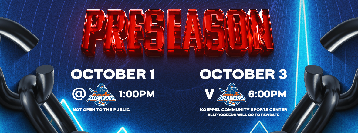 WOLF PACK TO FACE BRIDGEPORT ISLANDERS IN PRESEASON HOME-AND-HOME SET