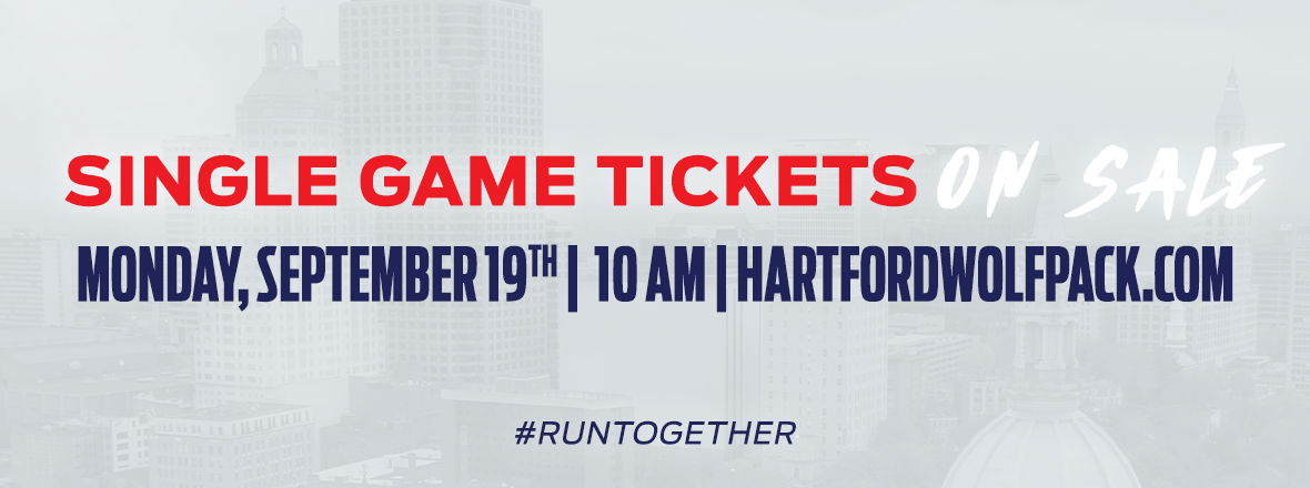 HARTFORD WOLF PACK 2022-23 SINGLE GAME TICKETS ON SALE MONDAY, SEPTEMBER 19TH