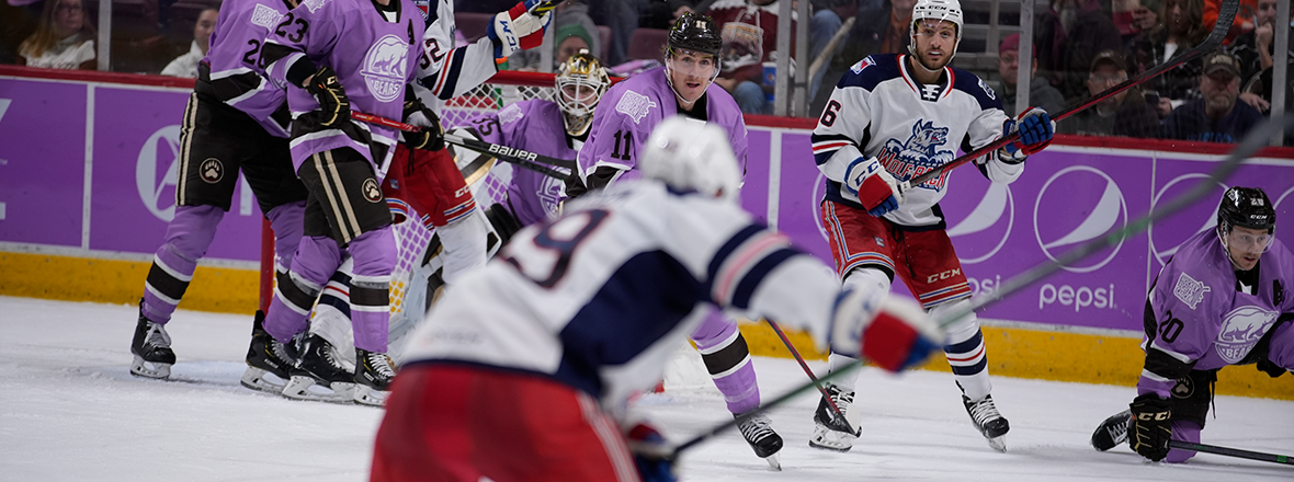 THREE DEFENSEMAN LIGHT THE LAMP AS WOLF PACK REBOUND WITH 4-2 VICTORY OVER BEARS