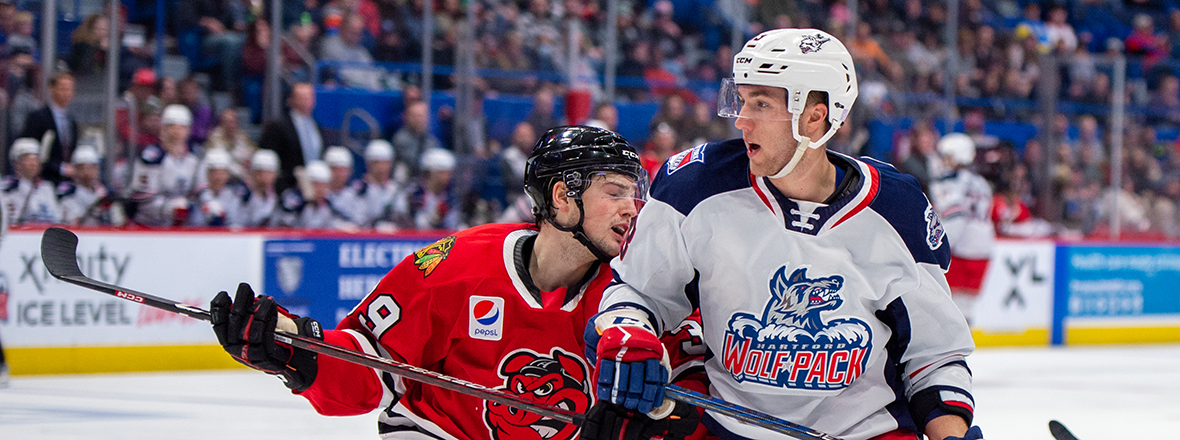 BRANDON SCANLIN SCORES FIRST PROFESSIONAL GOAL, BUT WOLF PACK FALL 3-2 TO ICEHOGS