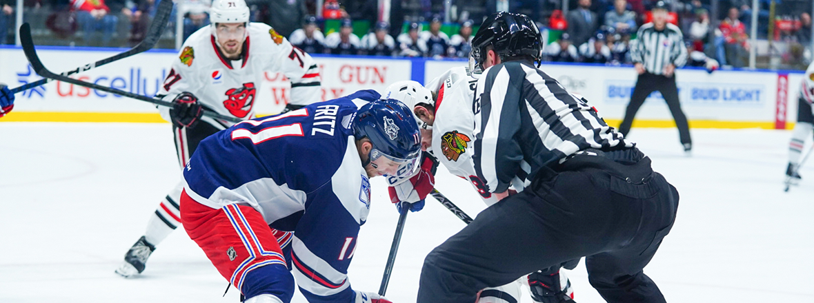 WOLF PACK OUTSHOOT ICEHOGS 40-25, BUT FALL 3-2 IN ROAD TRIP FINALE