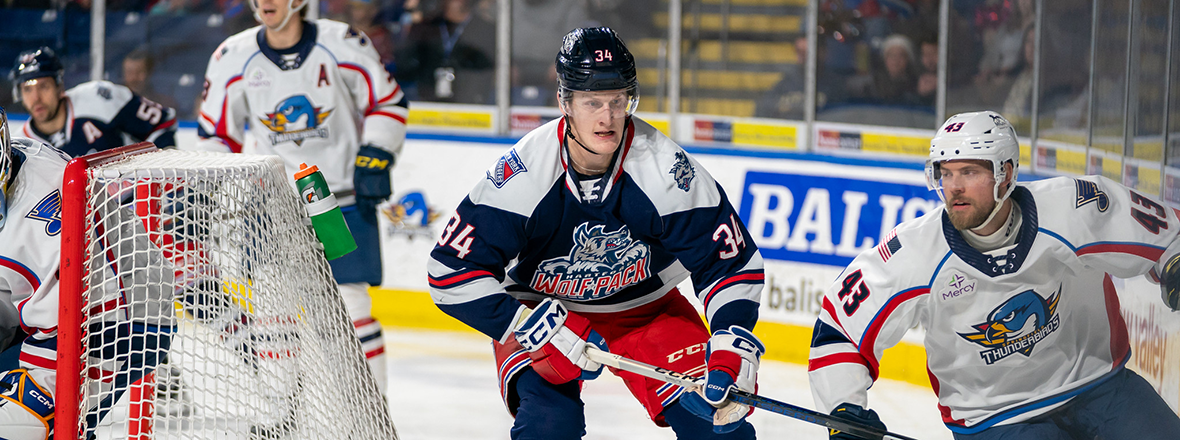 TURNER ELSON SCORES THIRD GOAL OF THE SEASON, BUT WOLF PACK FALL 3-1 TO THUNDERBIRDS
