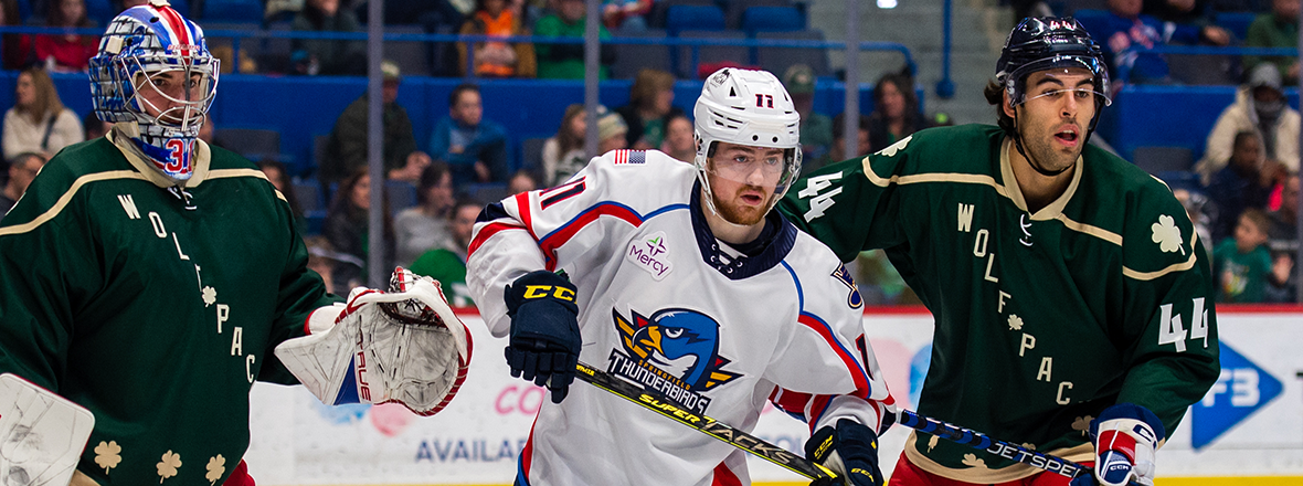 WOLF PACK GIVE UP FOUR UNANSWERED, STUNNED 4-2 BY THUNDERBIRDS