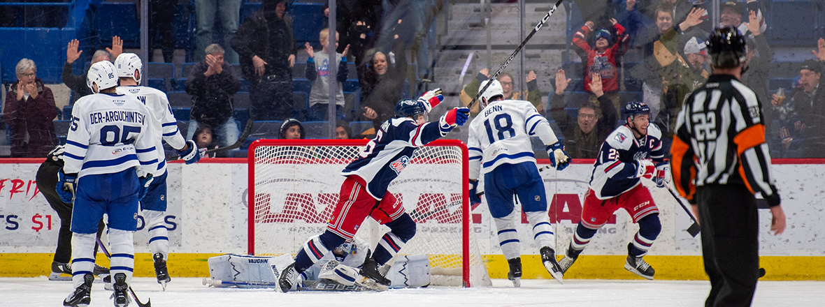 WOLF PACK EXTEND WIN STREAK TO FIVE GAMES, BEAT MARLIES 2-1 IN OVERTIME THRILLER