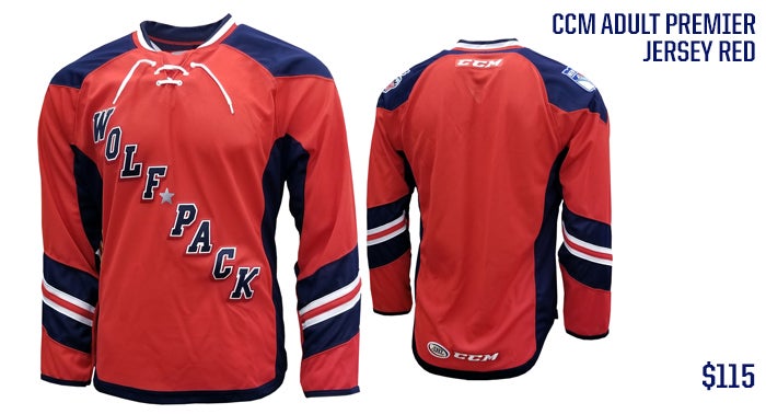 Hartford Wolf Pack, American hockey club, AHL, red blue logo, red
